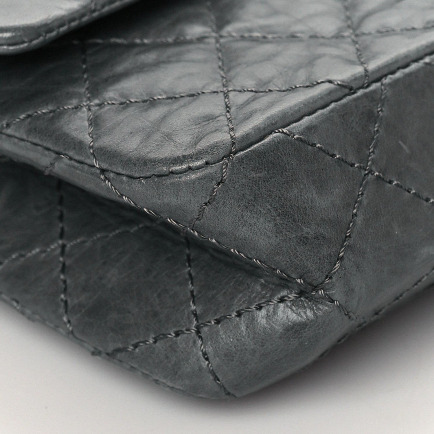 Chanel Aged Calfskin Quilted 50th Anniversary 2.55 Reissue 225 Flap Grey 9 of 10