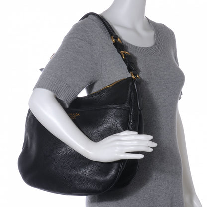Prada Vitello Daino Shoulder Bag Nero Black 2 of 9