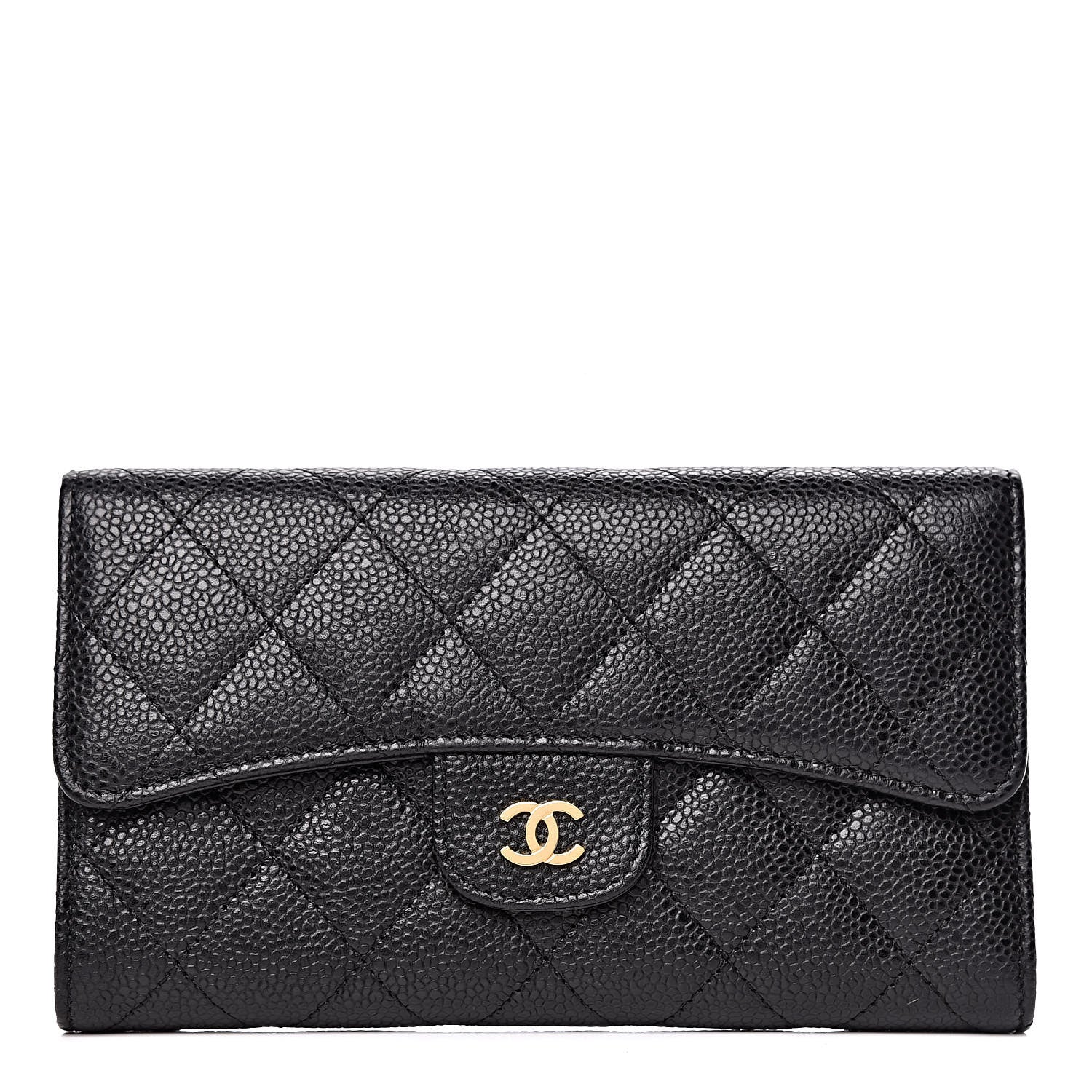Chanel Caviar Quilted Large Flap Wallet Black 1 of 10