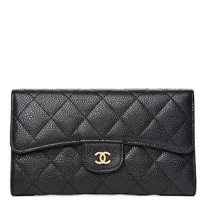 Chanel Caviar Quilted Large Flap Wallet Black 1 of 10