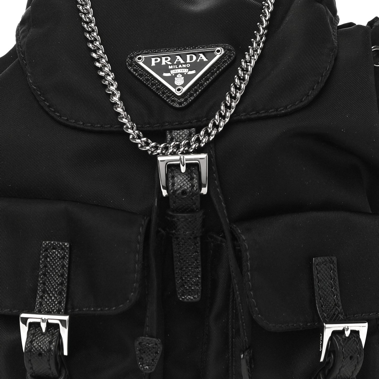 Nylon Vela Mini Crossbody Backpack Black