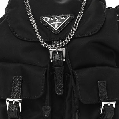 Prada Nylon Vela Mini Crossbody Backpack Black 9 of 11