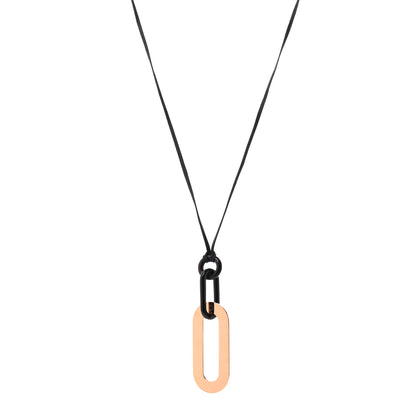 Hermes Buffalo Horn Mayan Pendant Necklace Gold 1 of 6