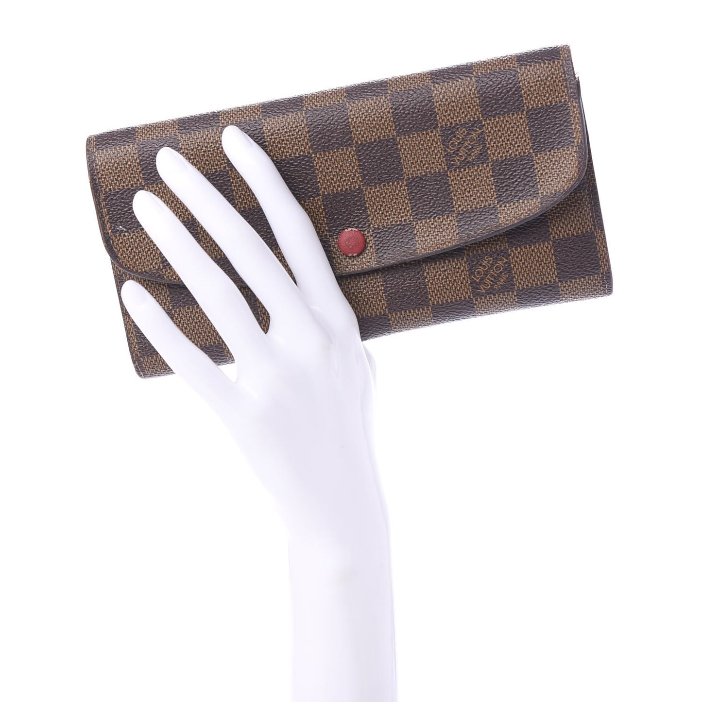 Damier Ebene Emilie Wallet Red