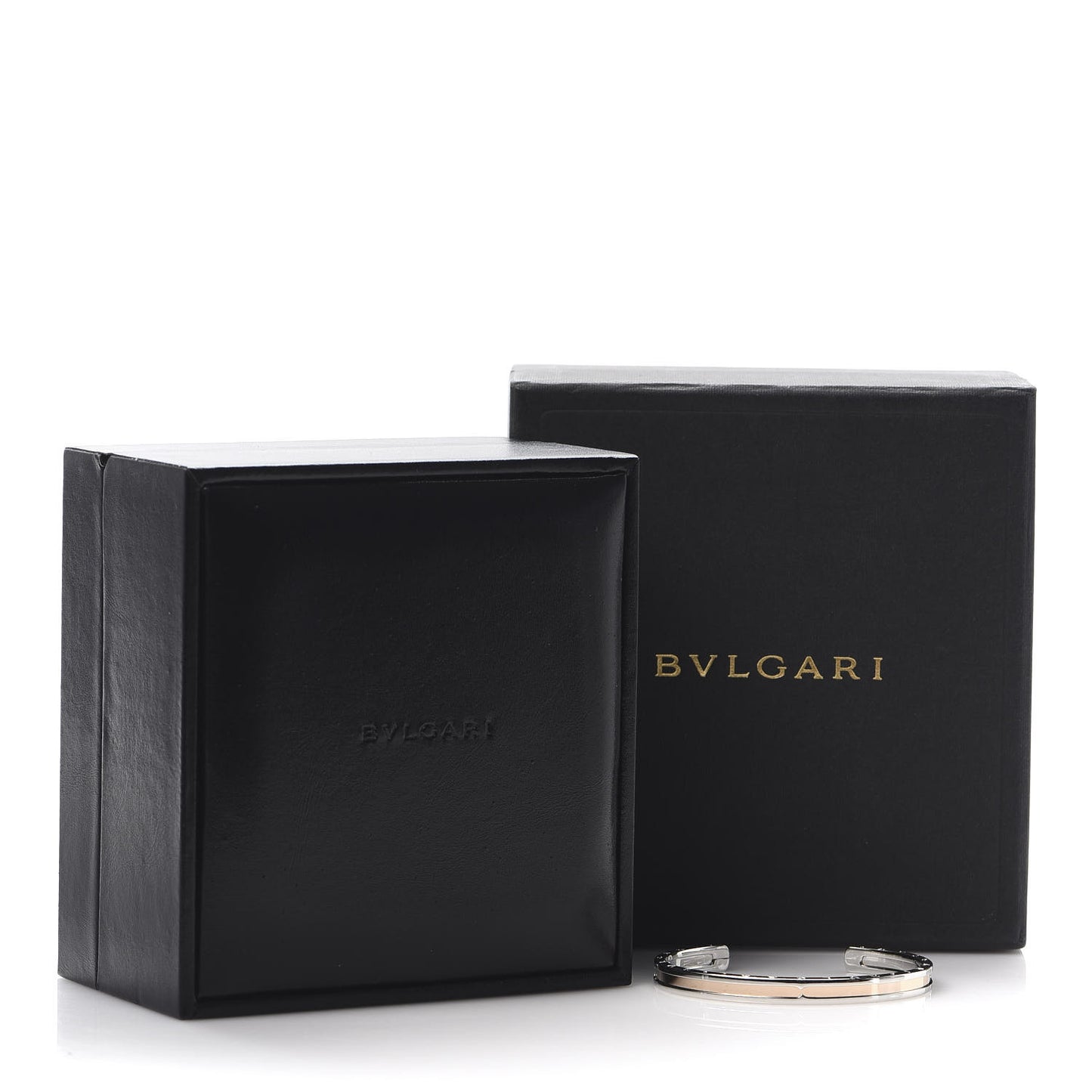 18K Rose Gold Stainless Steel B.Zero1 Cuff Bracelet SM