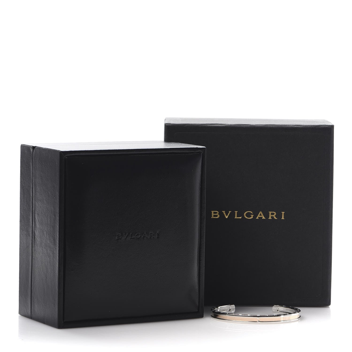 Bulgari 18K Rose Gold Stainless Steel B.Zero1 Cuff Bracelet SM 8 of 8