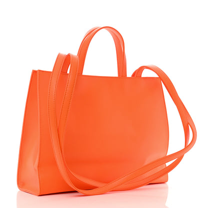 Telfar Vegan Leather Medium Shopping Bag Orange 2 of 12