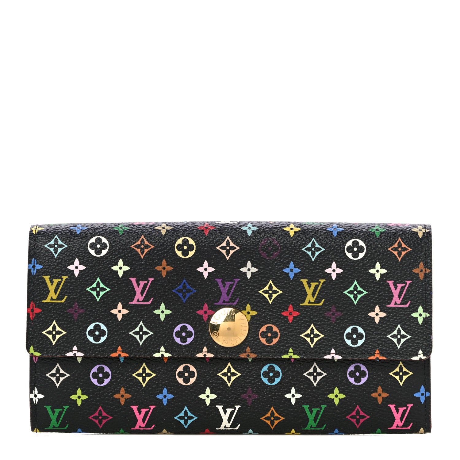 Louis Vuitton Monogram Multicolor Sarah Wallet Black Grenade 1 of 11