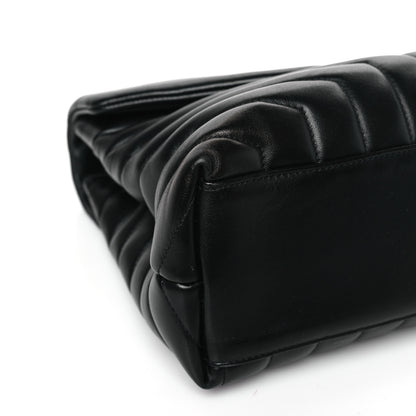 Saint Laurent Calfskin Y Quilted Monogram Monochrome Medium Loulou Chain Satchel Black 8 of 9