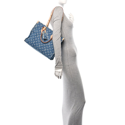 Monogram Denim Onthego MM Blue