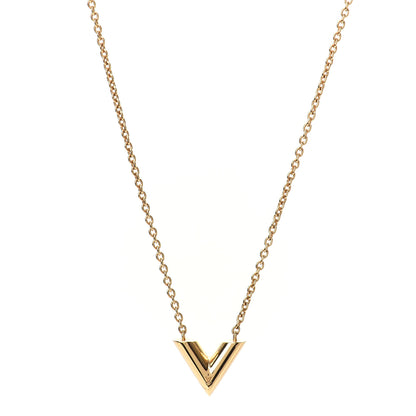 Louis Vuitton Essential V Necklace Gold 1 of 5
