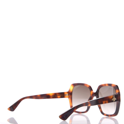Gucci Acetate Square Frame GG0096S Sunglasses Tortoise 4 of 7