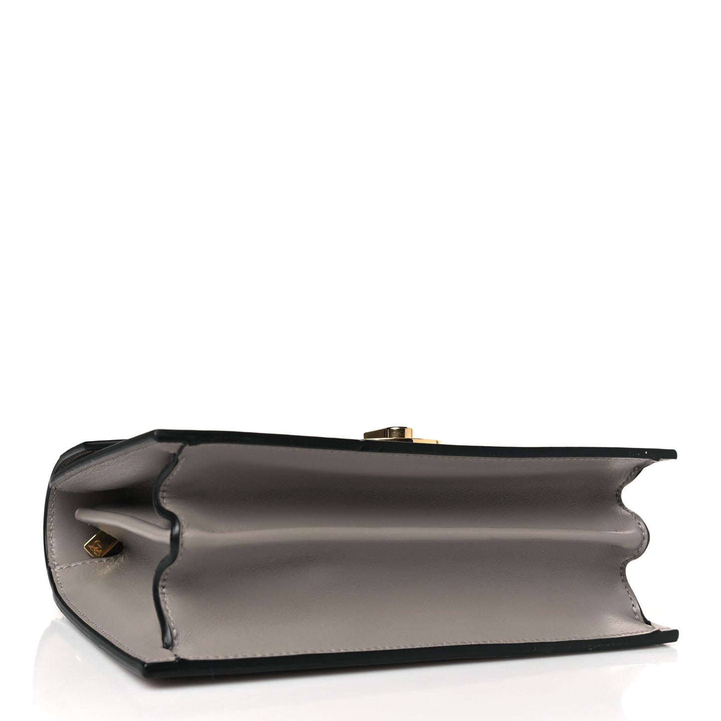 Calfskin Large Elisa Shoulder Bag Fume