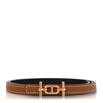 Hermes Swift Epsom 13mm Ancre Belt 85 34 Black Gold 1 of 6