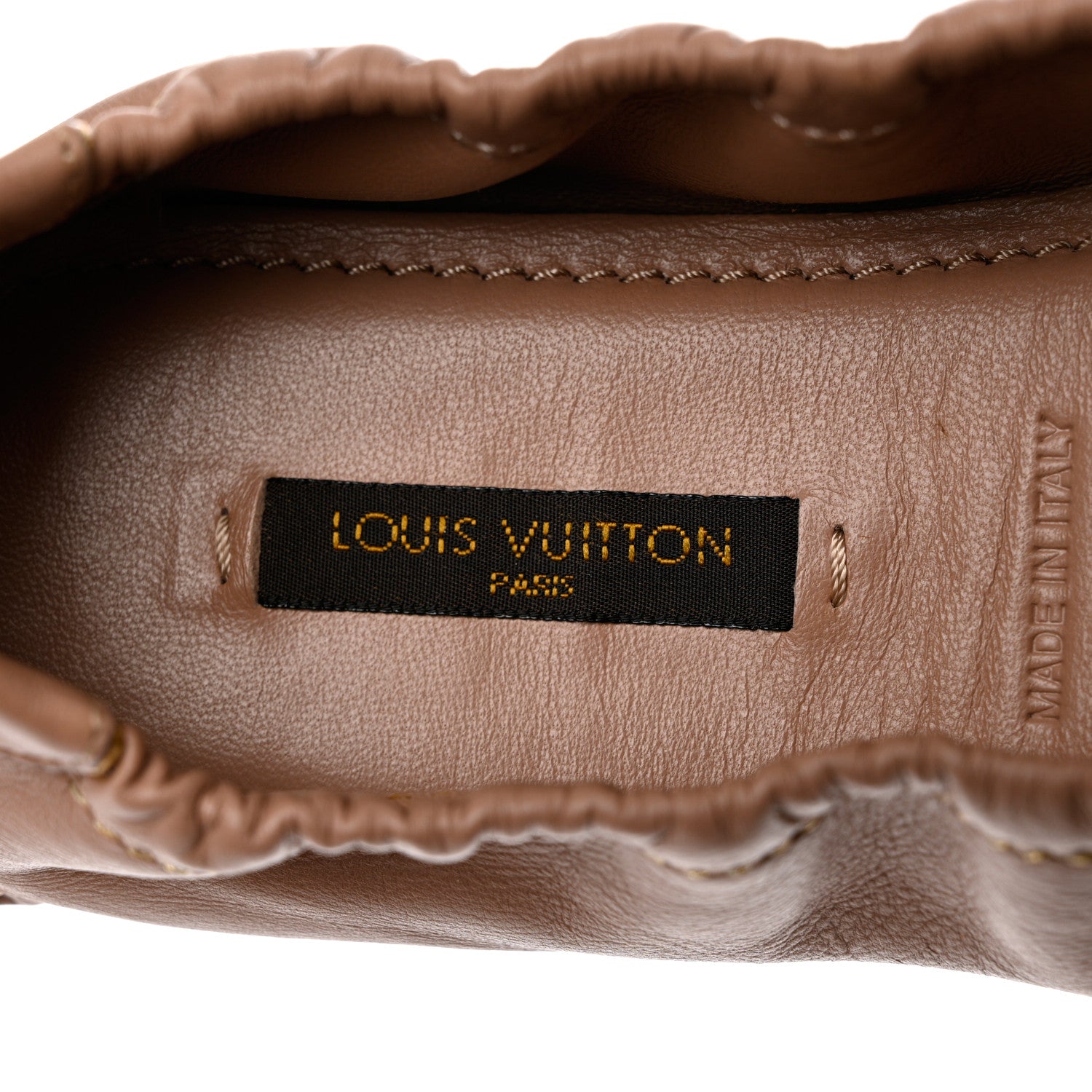 Louis Vuitton Calfskin Tempting Flat Loafers 37.5 Beige Rose 7 of 9
