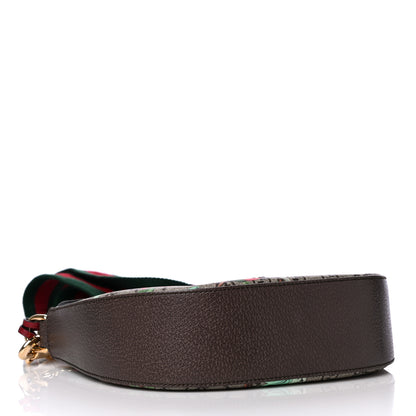 Gucci GG Supreme Monogram Tian Web Medium Padlock Messenger Shoulder Bag Beige Multicolor New Acero 4 of 12