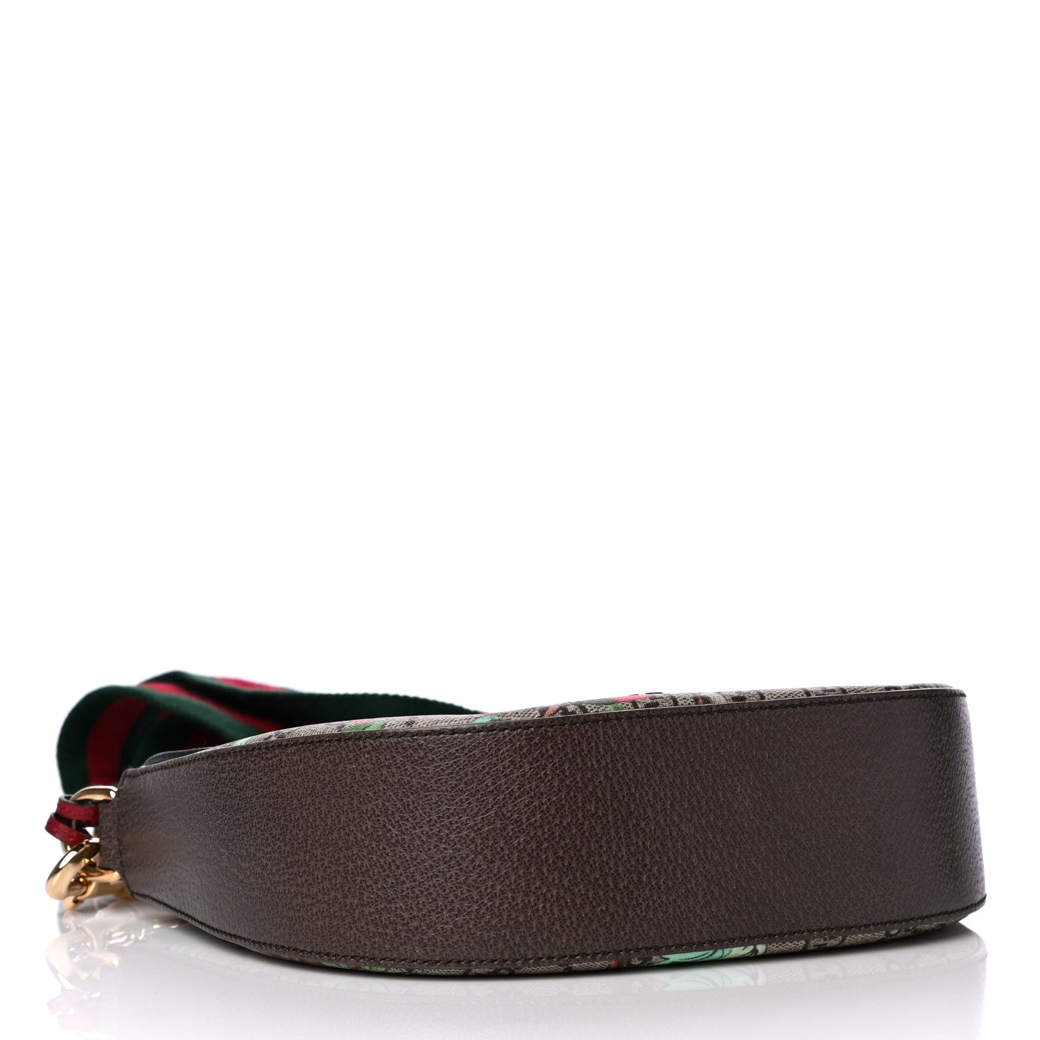 Gucci GG Supreme Monogram Tian Web Medium Padlock Messenger Shoulder Bag Beige Multicolor New Acero 4 of 12