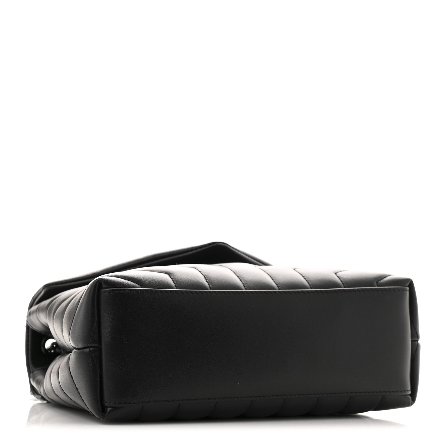 Saint Laurent Calfskin Y Quilted Monogram Monochrome Small Loulou Chain Satchel Black 4 of 13