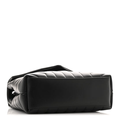 Saint Laurent Calfskin Y Quilted Monogram Monochrome Small Loulou Chain Satchel Black 4 of 13