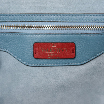 Valentino Garavani Grained Calfskin Rockstud Shoulder Tote Niagara 6 of 15