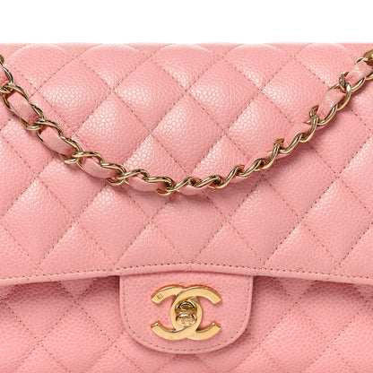 Chanel Caviar Quilted Medium Double Flap Pink 7 of 9