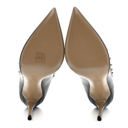 Valentino Garavani Nappa Rockstud 100mm Pumps 37 Black Poudre 6 of 9