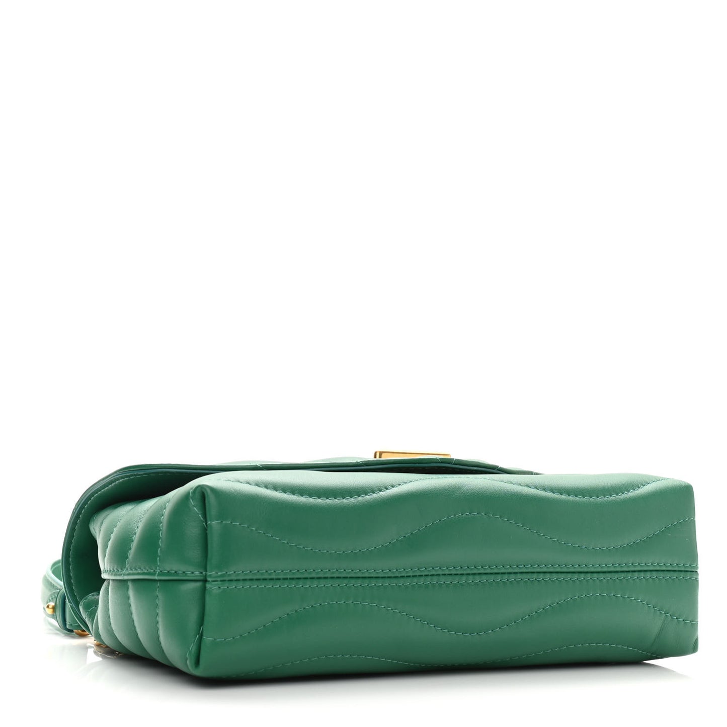 Calfskin New Wave Chain Bag MM NM Emerald