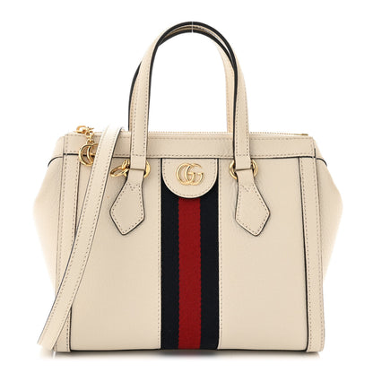 Gucci Textured Calfskin Web Small Ophidia Tote Bag Mystic White 1 of 11