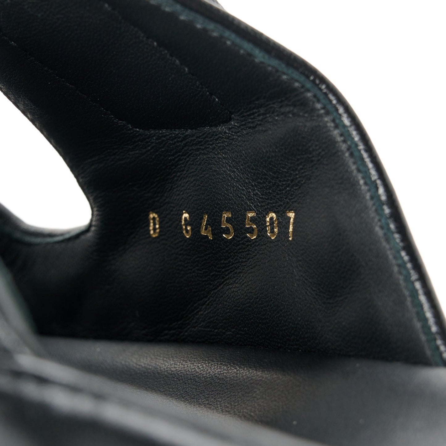 Lambskin Quilted Velcro Dad Chain CC Slide Sandals 38.5 Black
