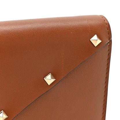 Valentino Garavani Vitello Rockstud Compact Wallet Bright Cognac 8 of 9