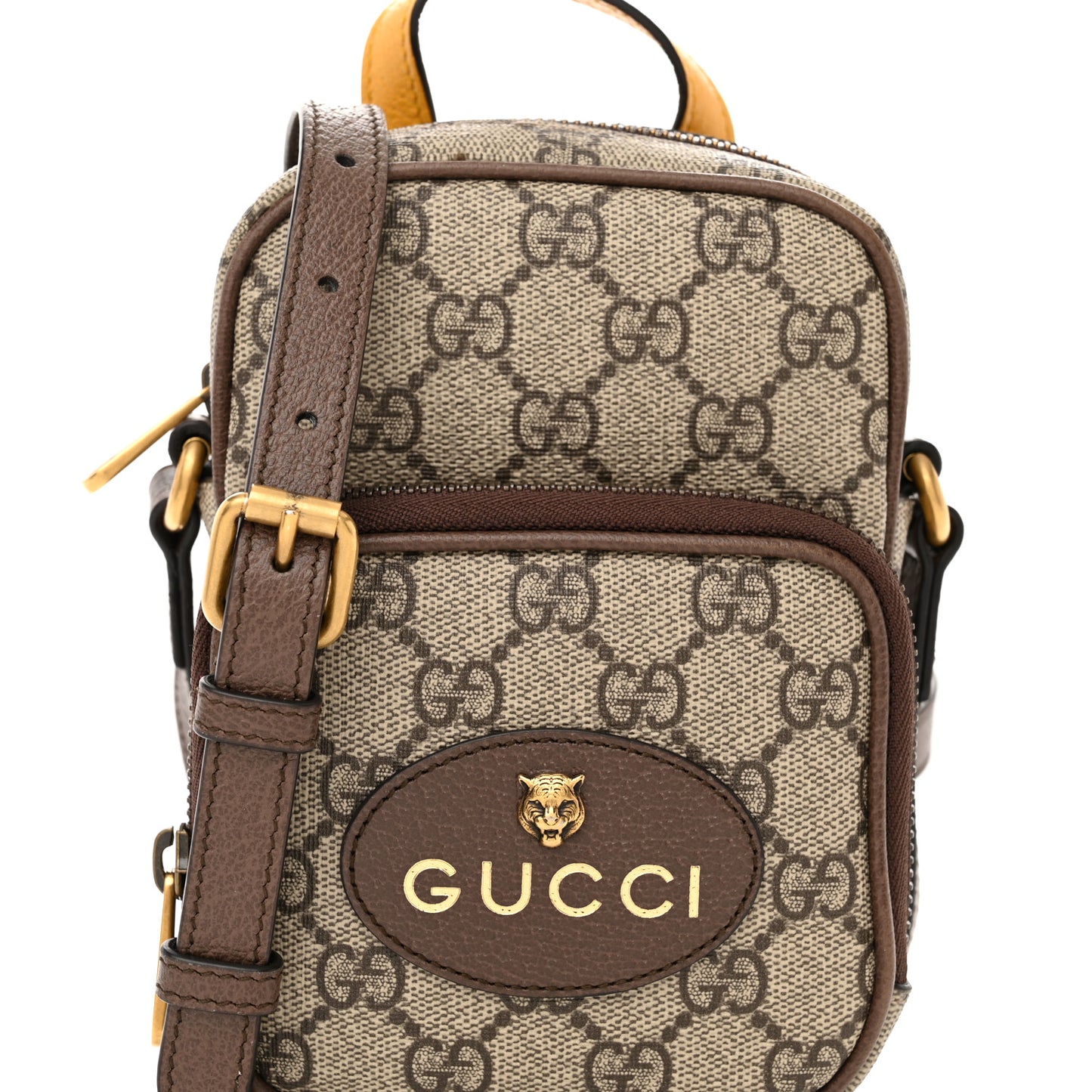 GG Supreme Monogram Mini Neo Vintage Double Zip Messenger Bag Beige New Acero Crop
