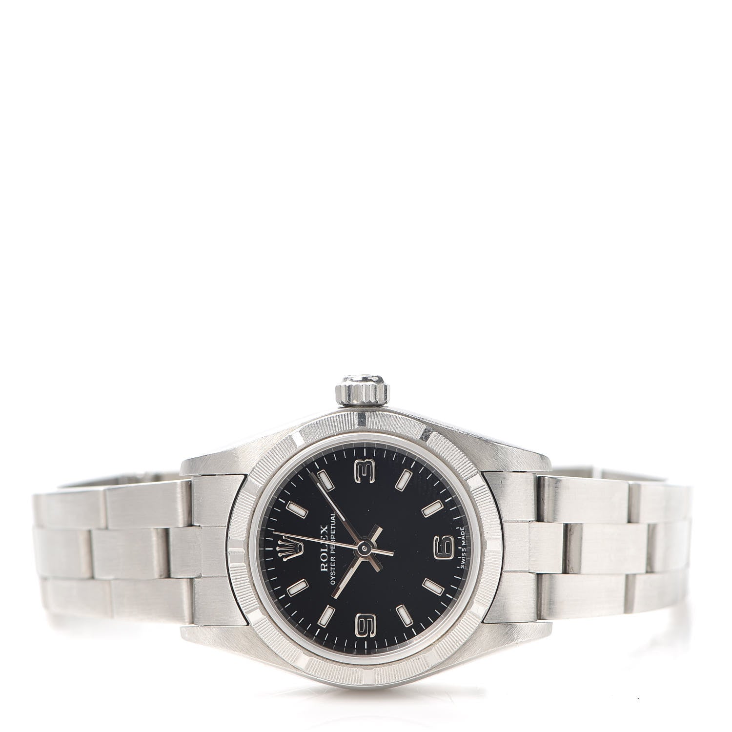 Rolex Stainless Steel 26mm Oyster Perpetual Watch Black 76030 2 of 5