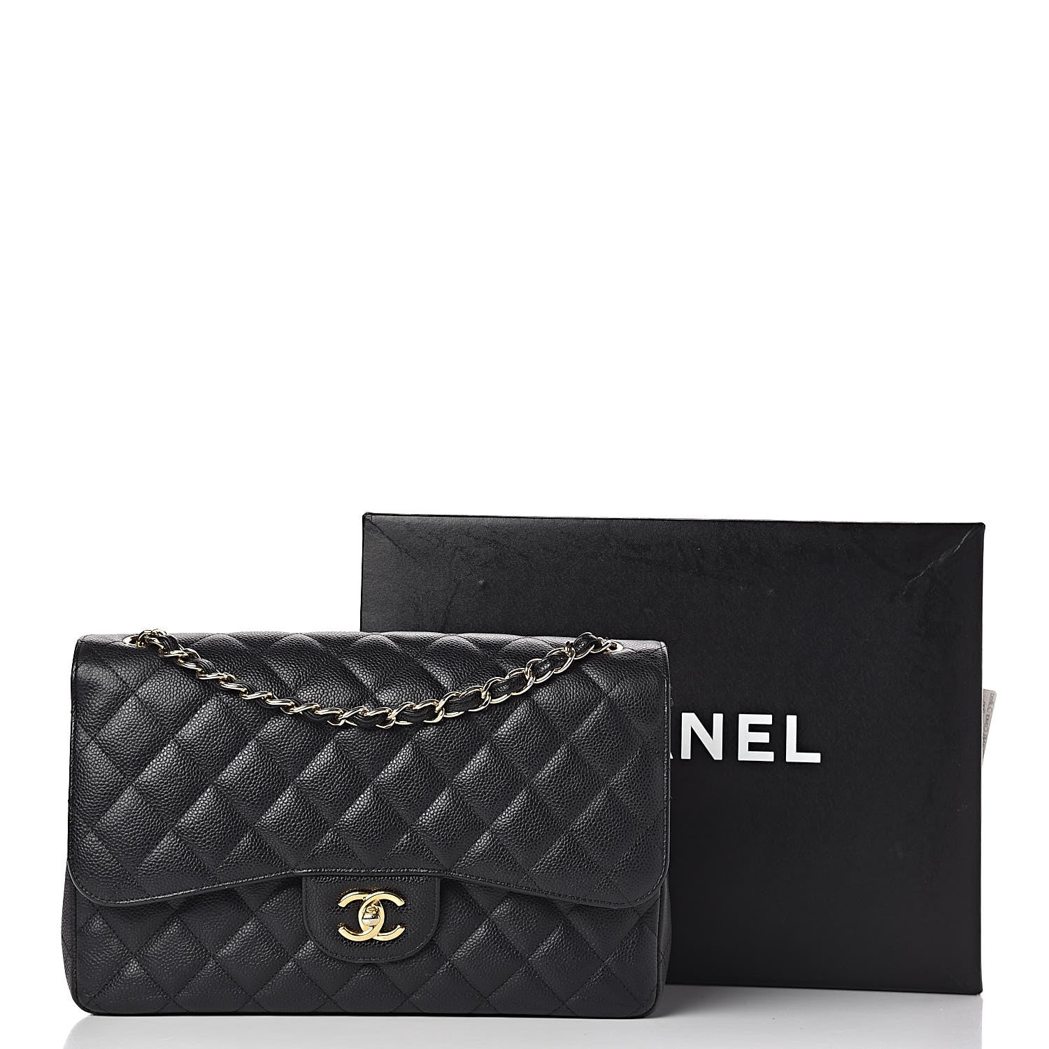 Chanel Caviar Quilted Jumbo Double Flap Black 12 of 12