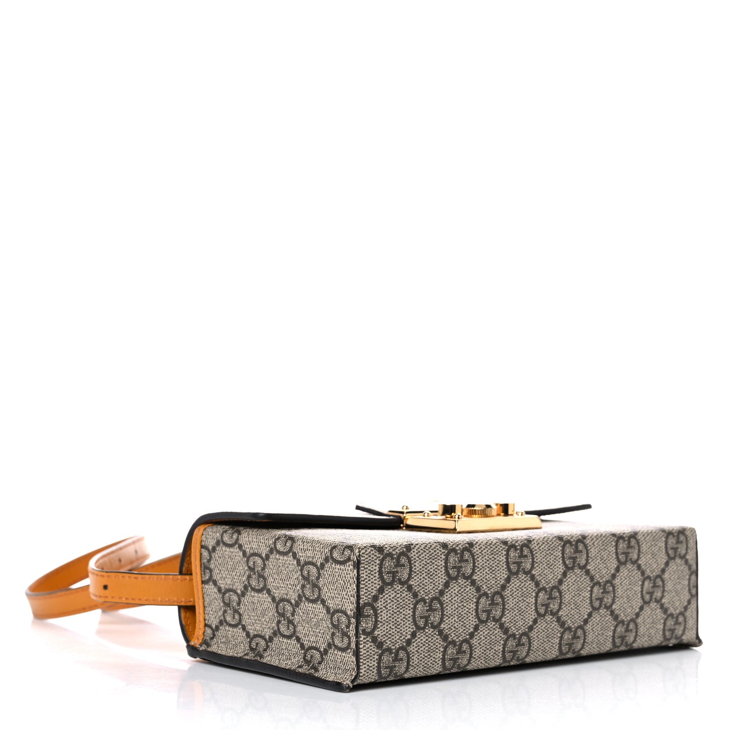 GG Supreme Monogram New Sakai Calfskin Mini Padlock Top Handle Shoulder Bag Beige Ebony Mystic White Sun Oil