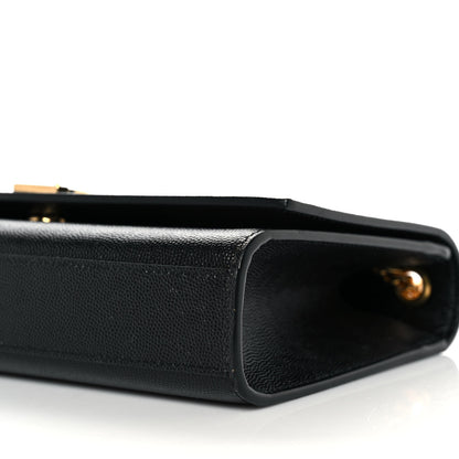 Saint Laurent Grain De Poudre Medium Classic Monogram Kate Satchel Black 8 of 9