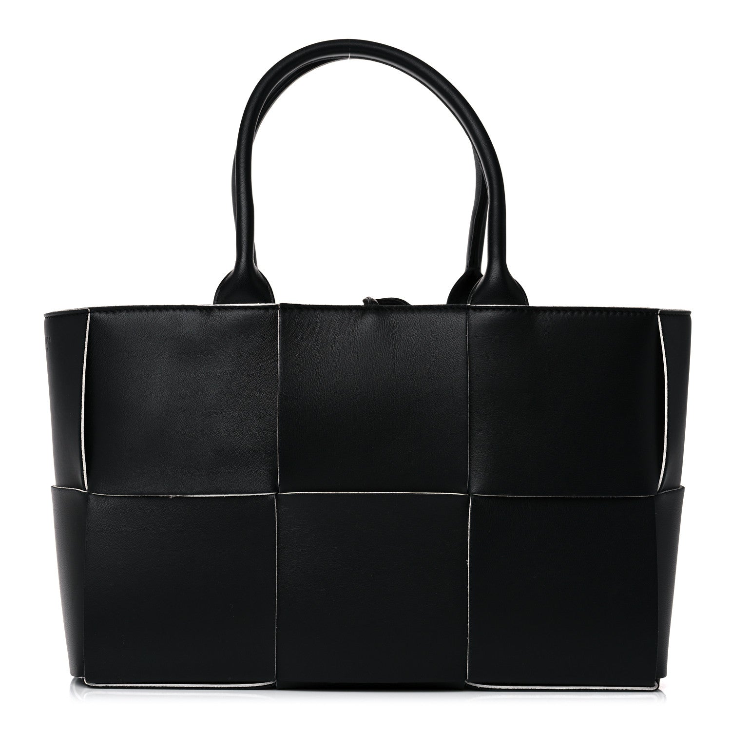 Bottega Veneta Nappa Maxi Intrecciato Small Arco Tote Black White 1 of 10