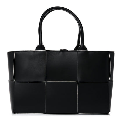 Bottega Veneta Nappa Maxi Intrecciato Small Arco Tote Black White 1 of 10