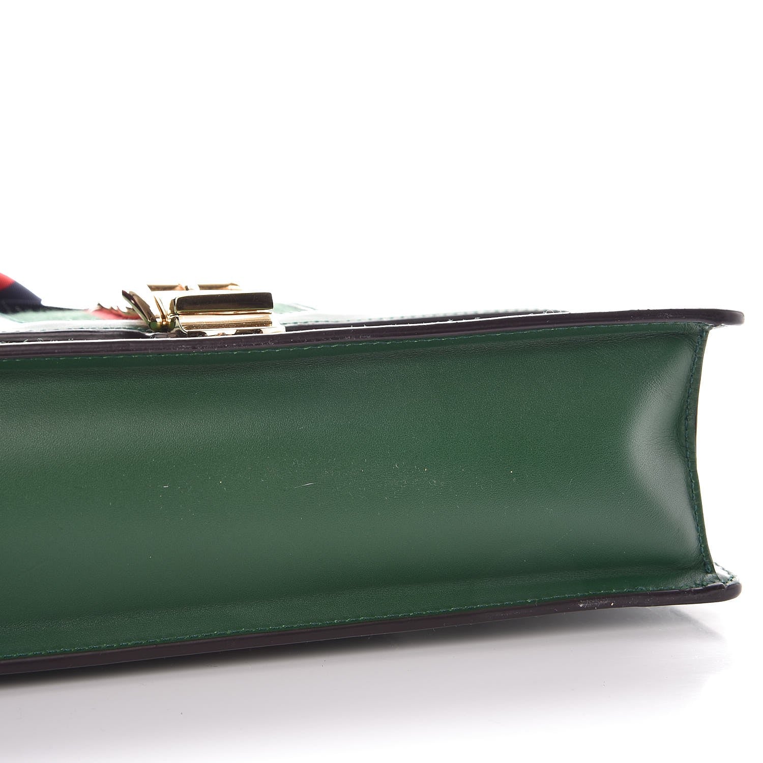 Gucci Calfskin Small Sylvie Shoulder Bag Green 8 of 9
