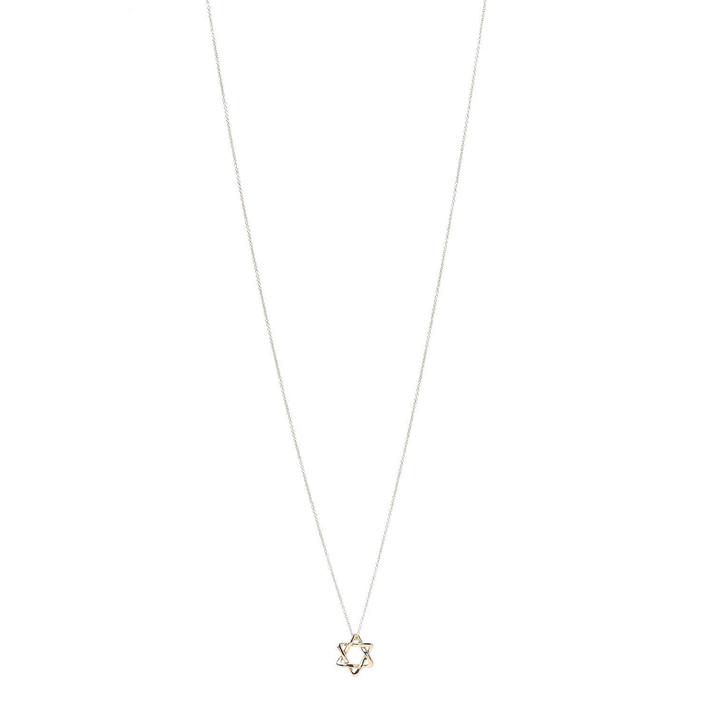 18K Yellow Gold 12mm Elsa Peretti Star of David Pendant Necklace