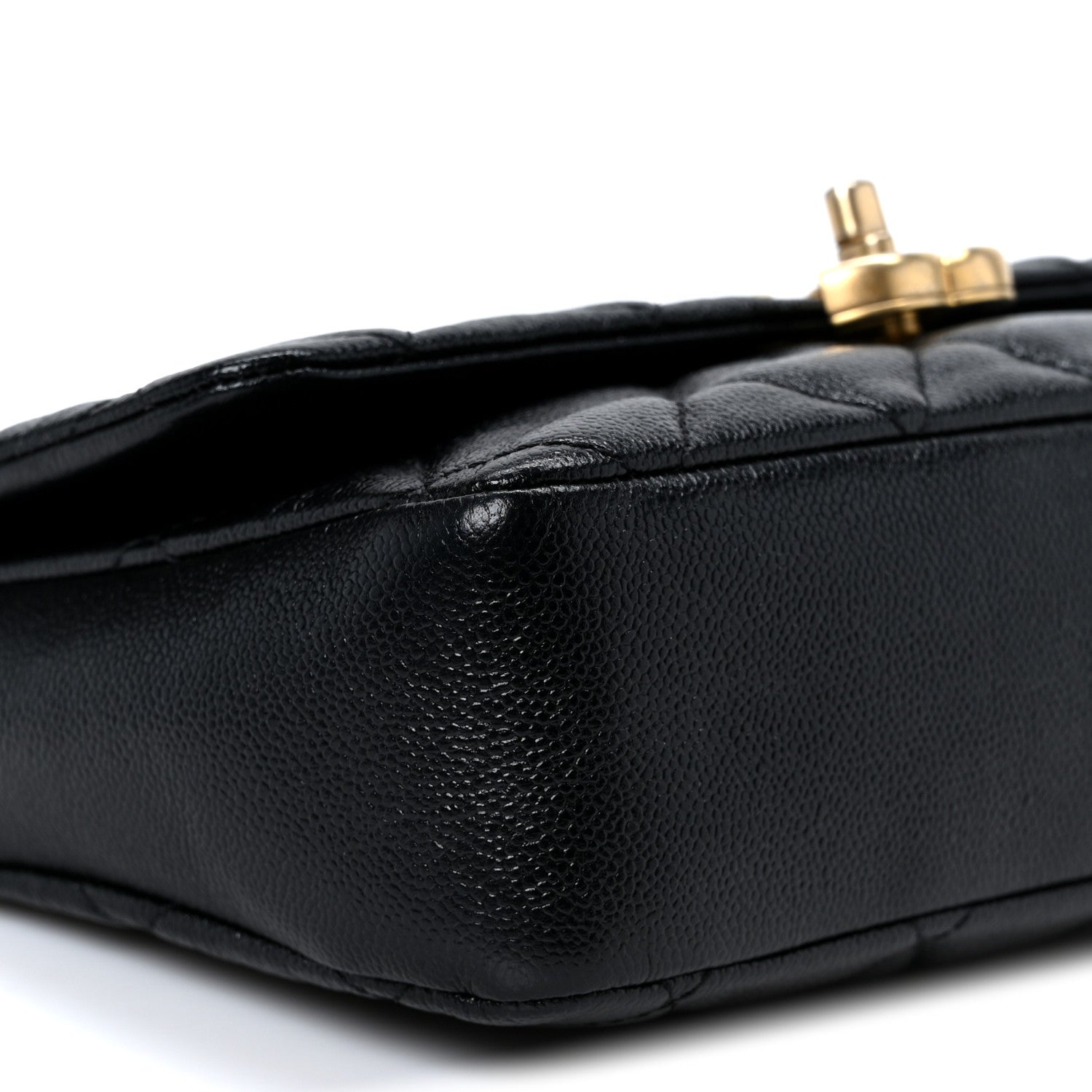 Chanel Shiny Caviar Quilted Large Chain Melody Flap Black 9 of 10