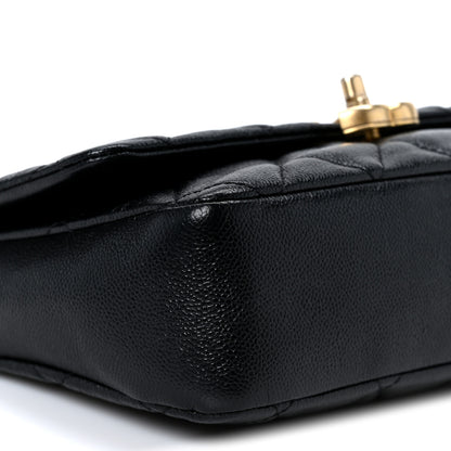 Chanel Shiny Caviar Quilted Large Chain Melody Flap Black 9 of 10