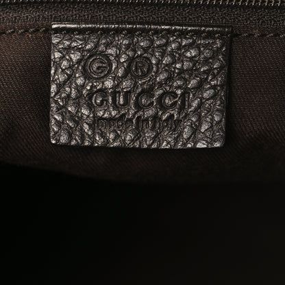 Gucci Monogram Calfskin Horsebit Classic Ring Hobo Dark Brown 6 of 11