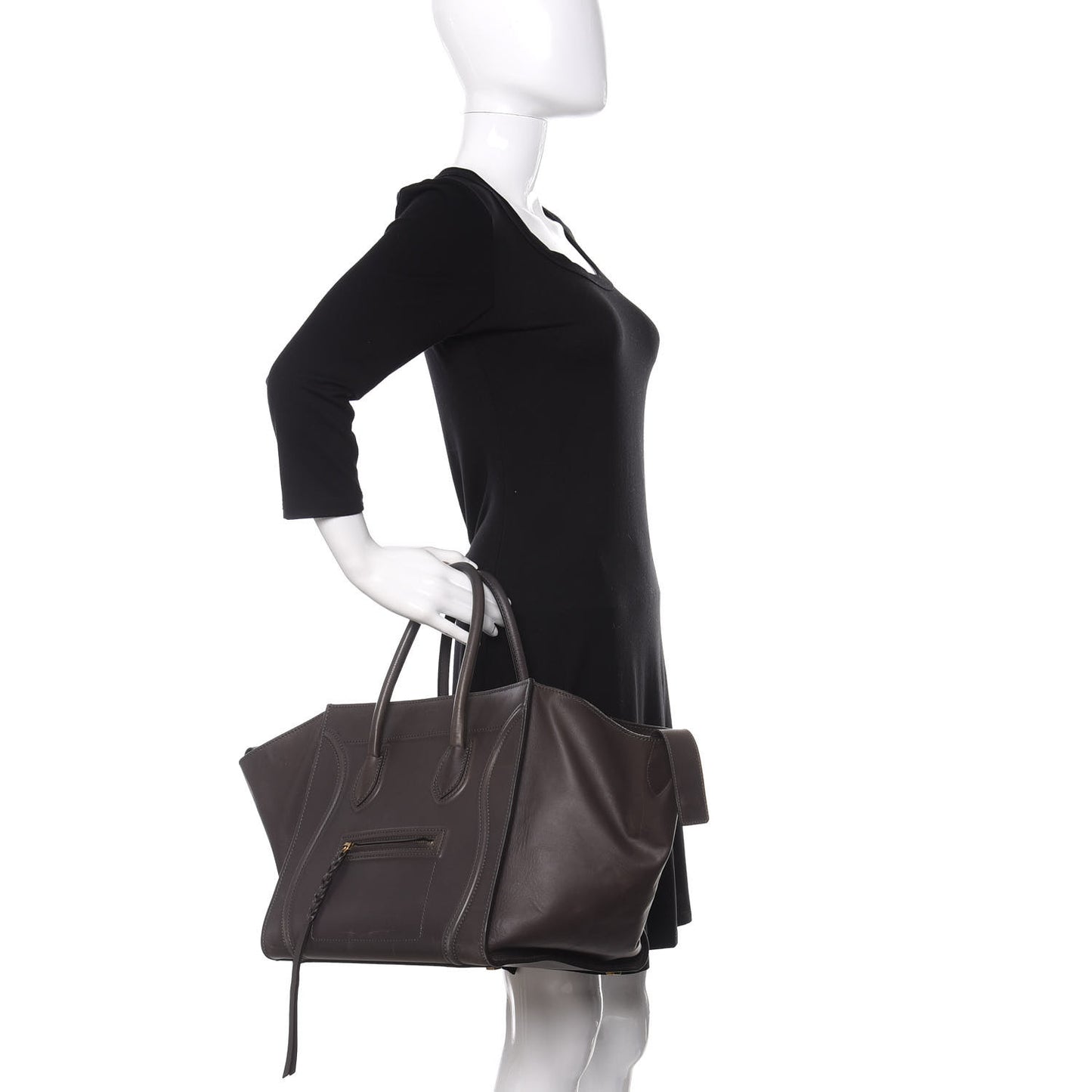 Smooth Calfskin Medium Phantom Luggage Grey
