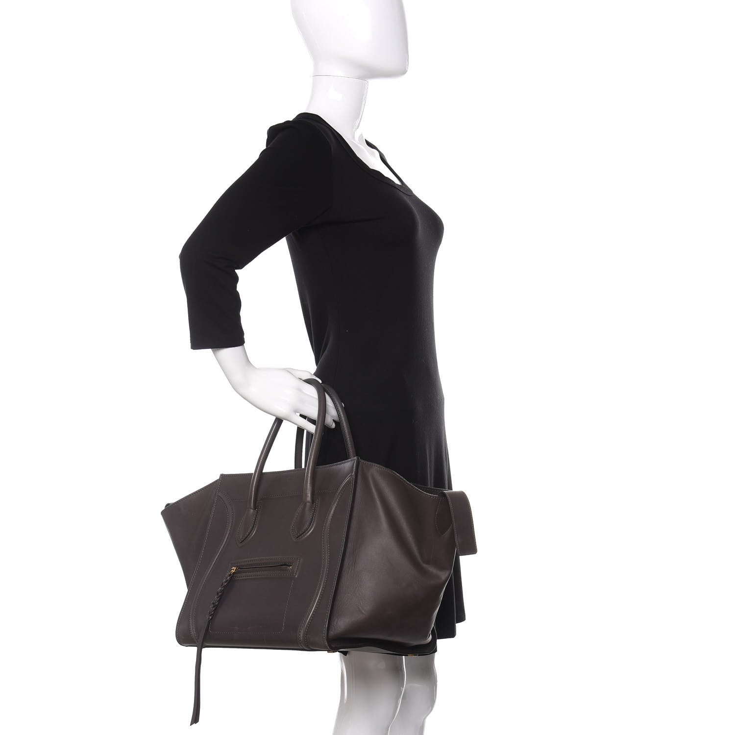 Celine Smooth Calfskin Medium Phantom Luggage Grey 2 of 22