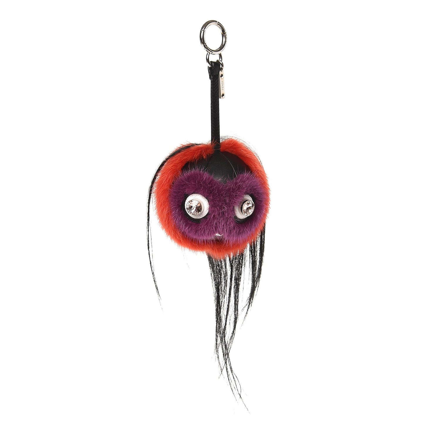 Mink Goat Fur QuTweet Funkyfur Bag Bug Charm Red