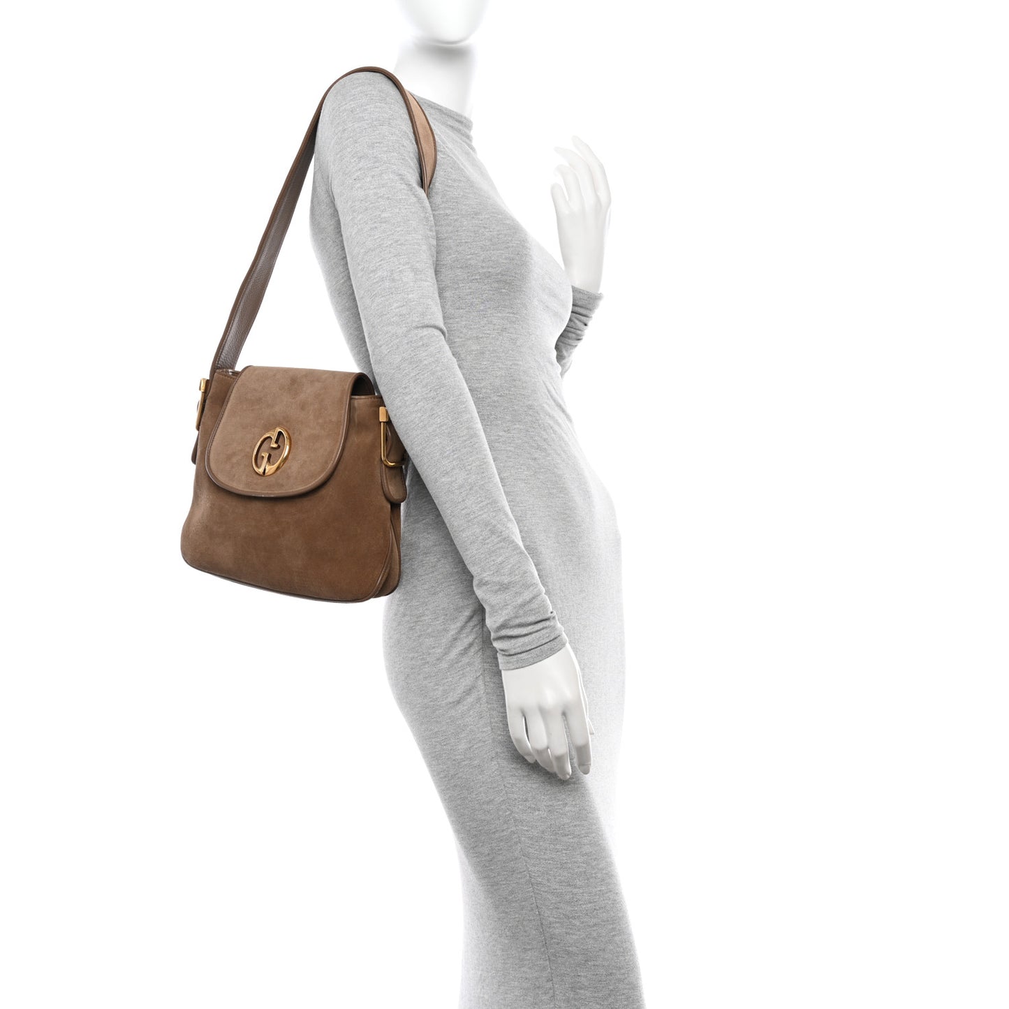 Suede Cudu Medium 1973 Shoulder Bag Marron Glace