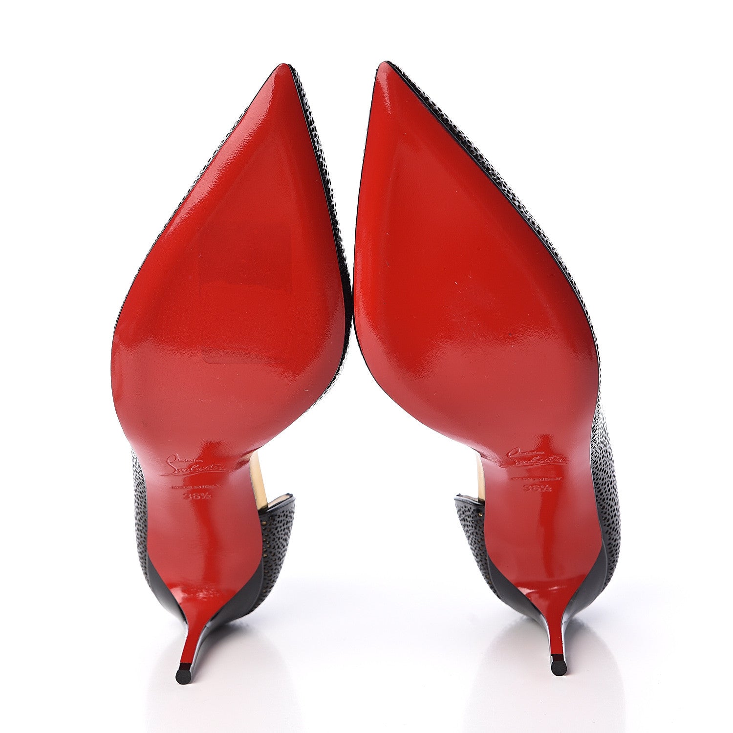 Christian Louboutin Patent Glitter Galupump 70 Pumps 36.5 Black Gold 7 of 8