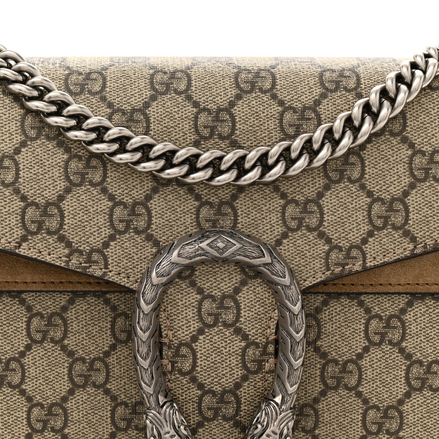 GG Supreme Monogram Small Dionysus Shoulder Bag Taupe