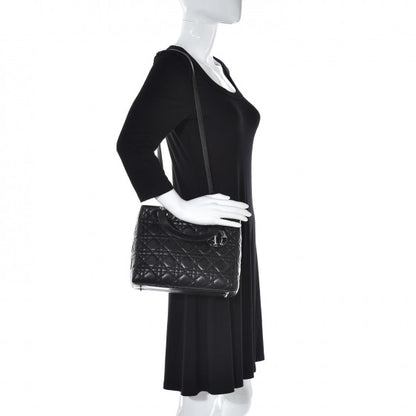 Christian Dior Lambskin Cannage Medium Lady Dior Black 2 of 7