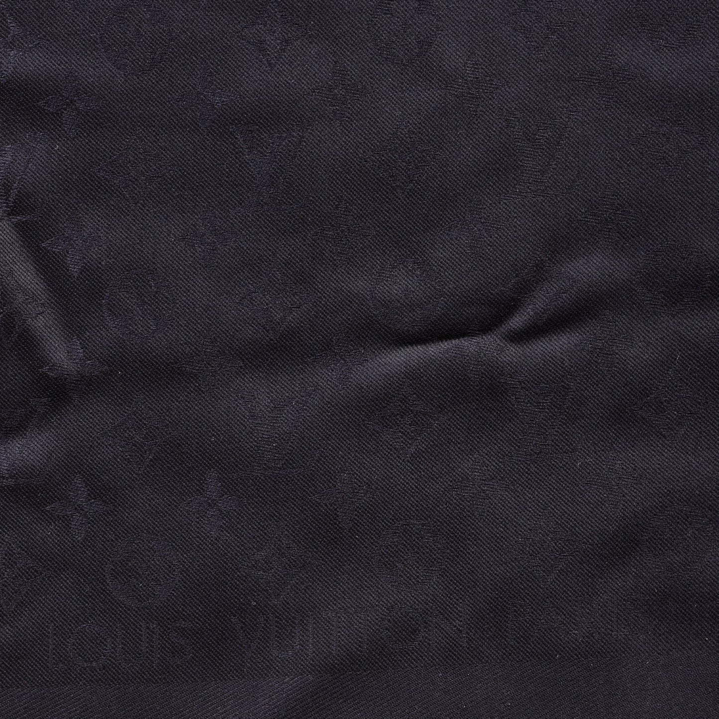 Silk Lurex Wool Monogram Shine Shawl Black